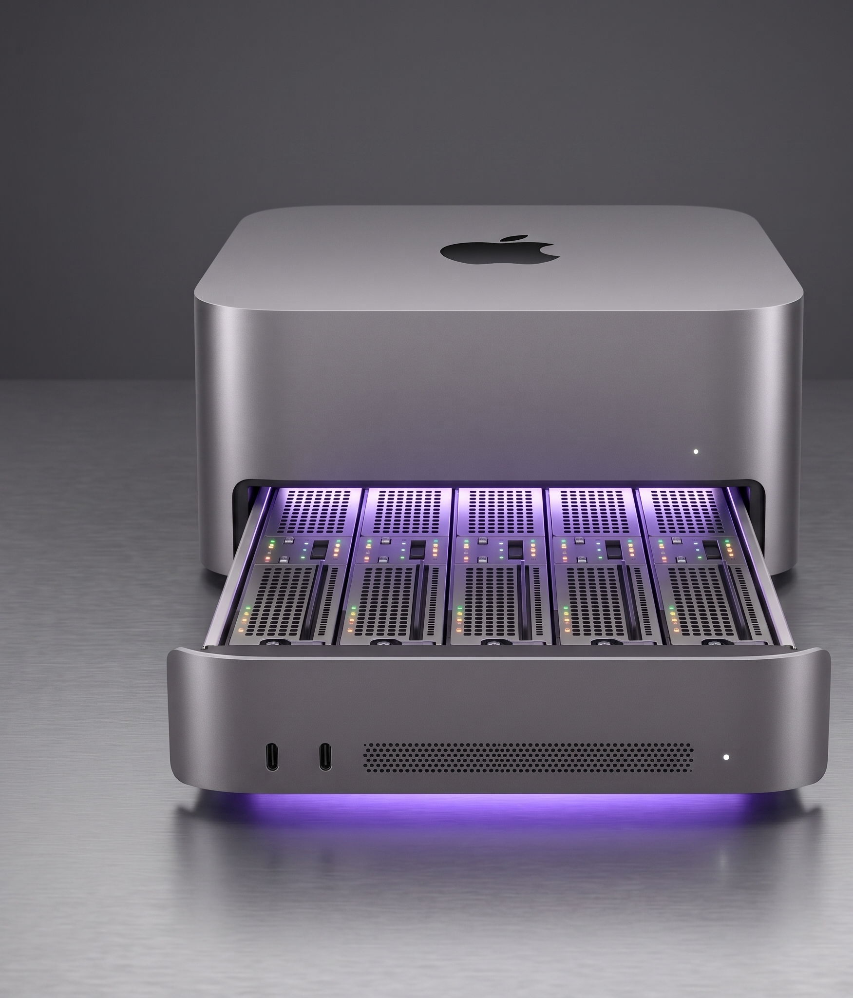 A Mac opening into a rack of Runners