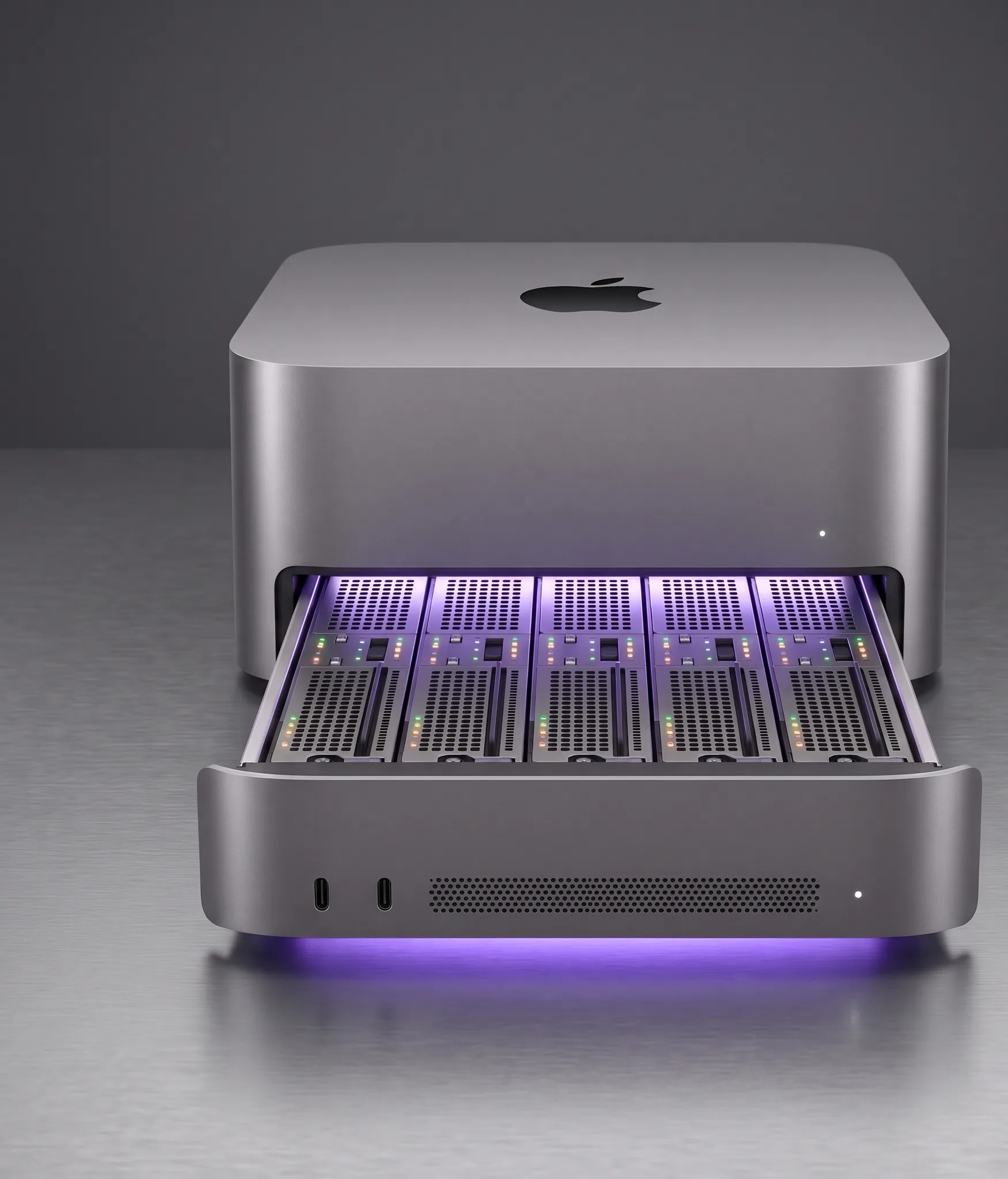 A Mac opening into a rack of Runners